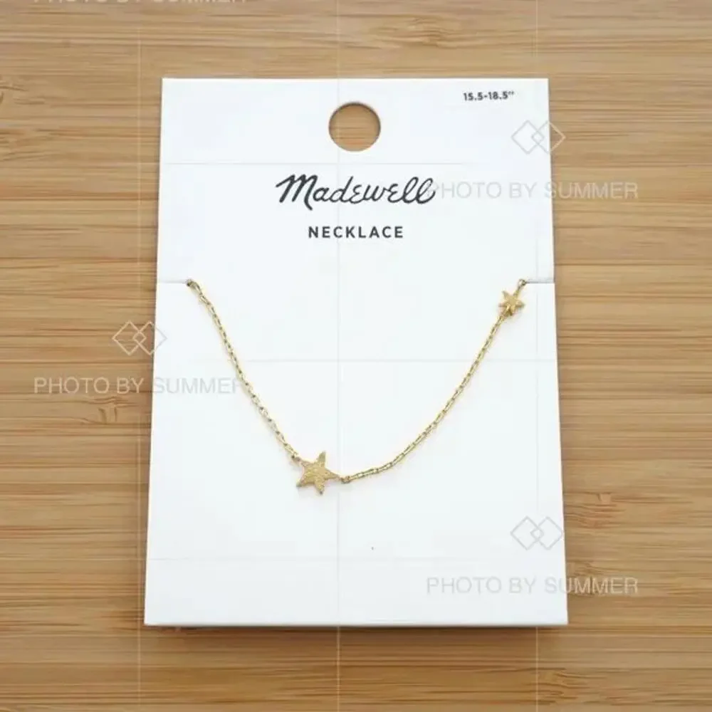 Madewell Shimmer Star Station Necklace - Picture 2 of 4